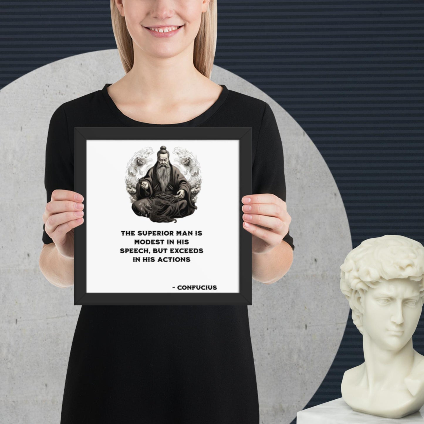 Stoic Philosophy Quote | Framed Wall Art | Inspirational Poster | Framed Poster |  Motto | Self Improvement | Daily Quotes | Superior Man