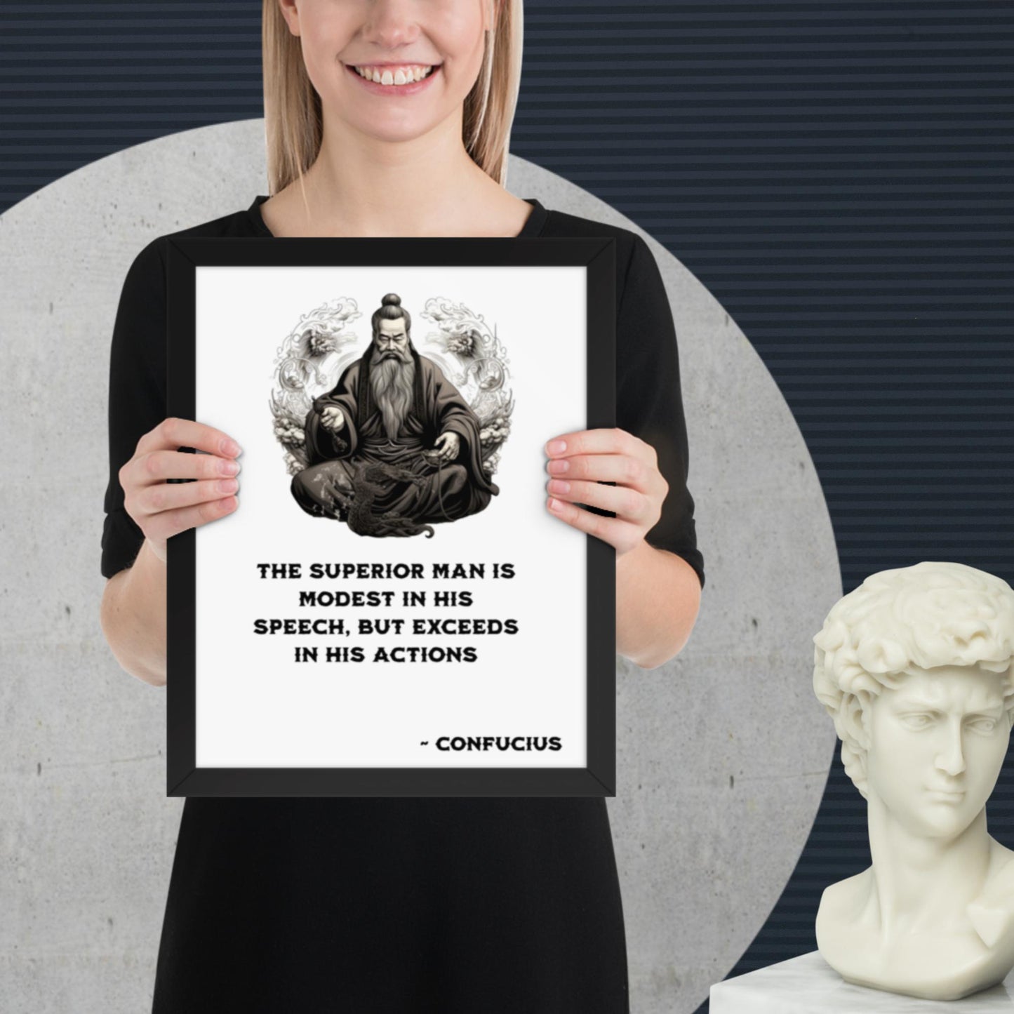 Stoic Philosophy Quote | Framed Wall Art | Inspirational Poster | Framed Poster |  Motto | Self Improvement | Daily Quotes | Superior Man