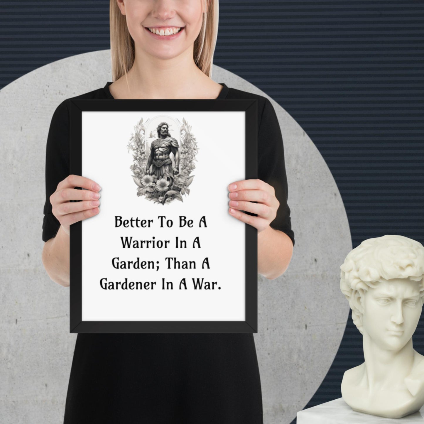 Stoic Philosophy Quote Poster | Inspirational Poster | Framed Poster | Self Improvement | Quotes | Warrior Gardener