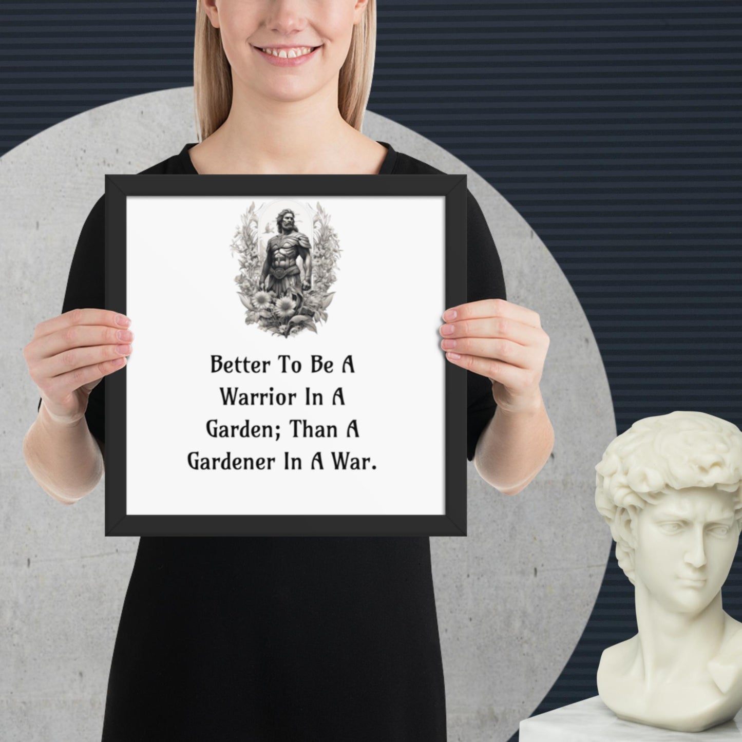 Stoic Philosophy Quote Poster | Inspirational Poster | Framed Poster | Self Improvement | Quotes | Warrior Gardener