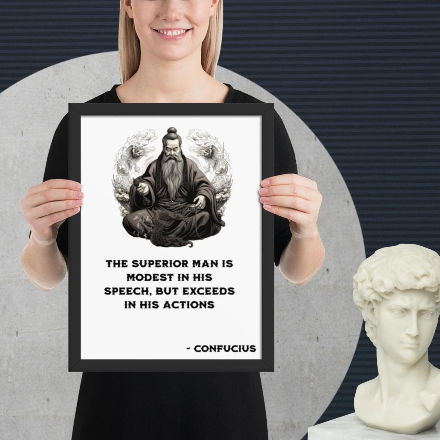 Stoic Philosophy Quote | Framed Wall Art | Inspirational Poster | Framed Poster |  Motto | Self Improvement | Daily Quotes | Superior Man