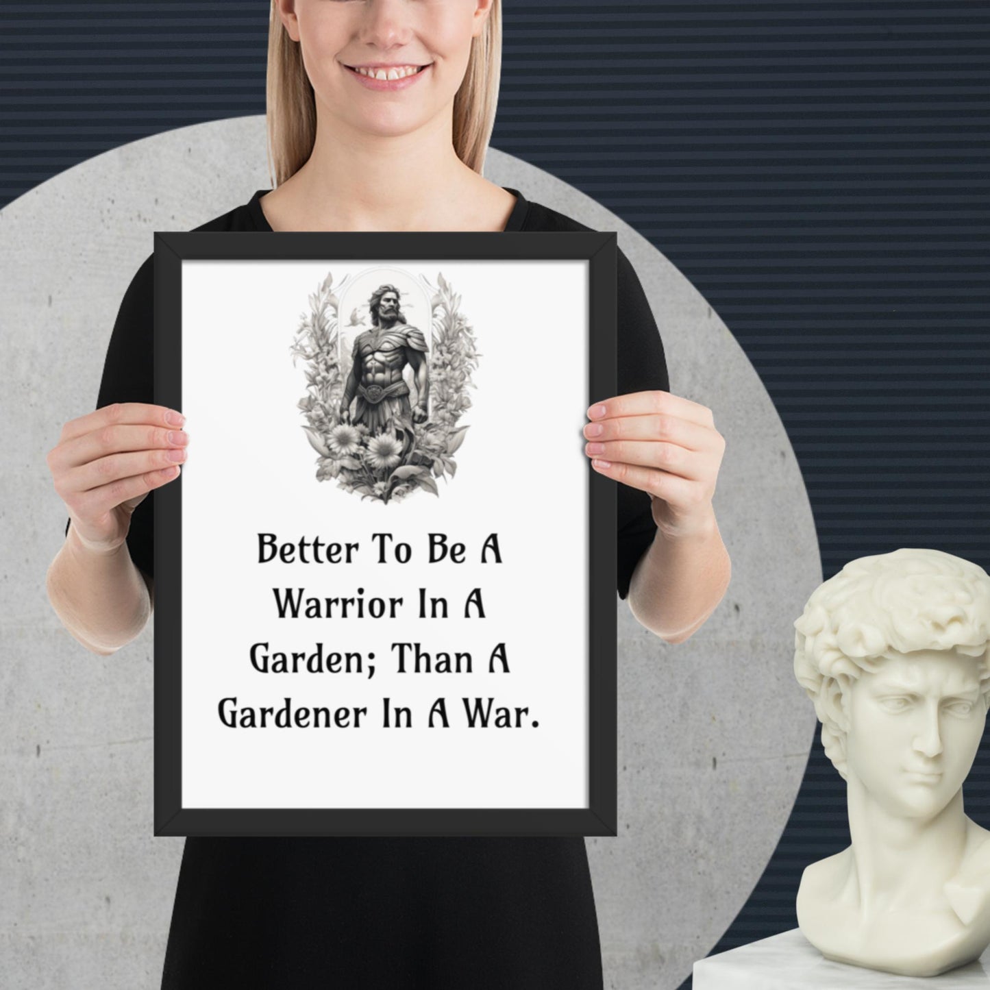 Stoic Philosophy Quote Poster | Inspirational Poster | Framed Poster | Self Improvement | Quotes | Warrior Gardener