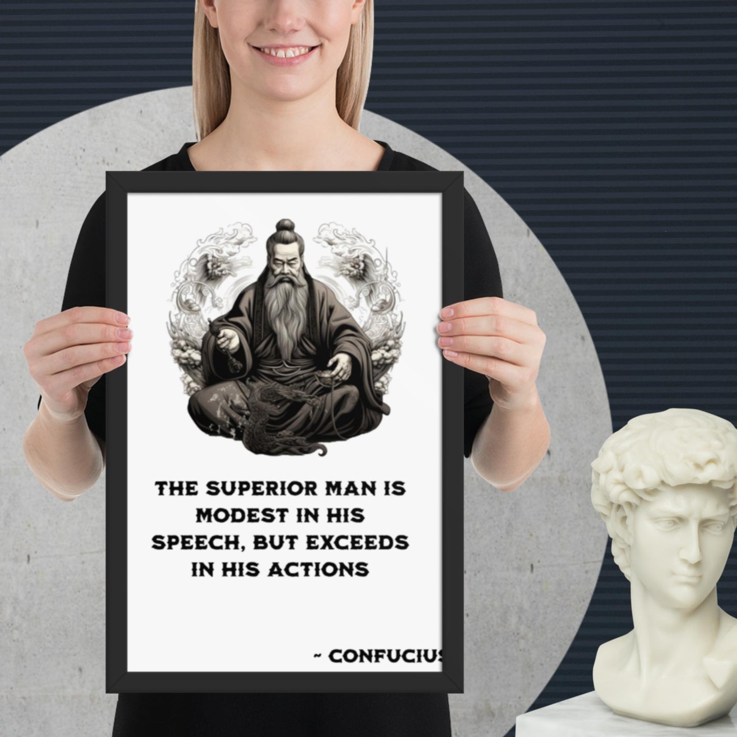 Stoic Philosophy Quote | Framed Wall Art | Inspirational Poster | Framed Poster |  Motto | Self Improvement | Daily Quotes | Superior Man