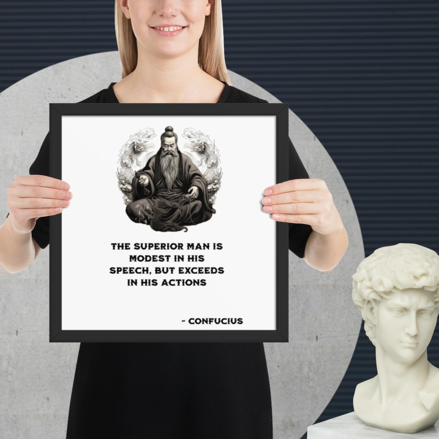 Stoic Philosophy Quote | Framed Wall Art | Inspirational Poster | Framed Poster |  Motto | Self Improvement | Daily Quotes | Superior Man