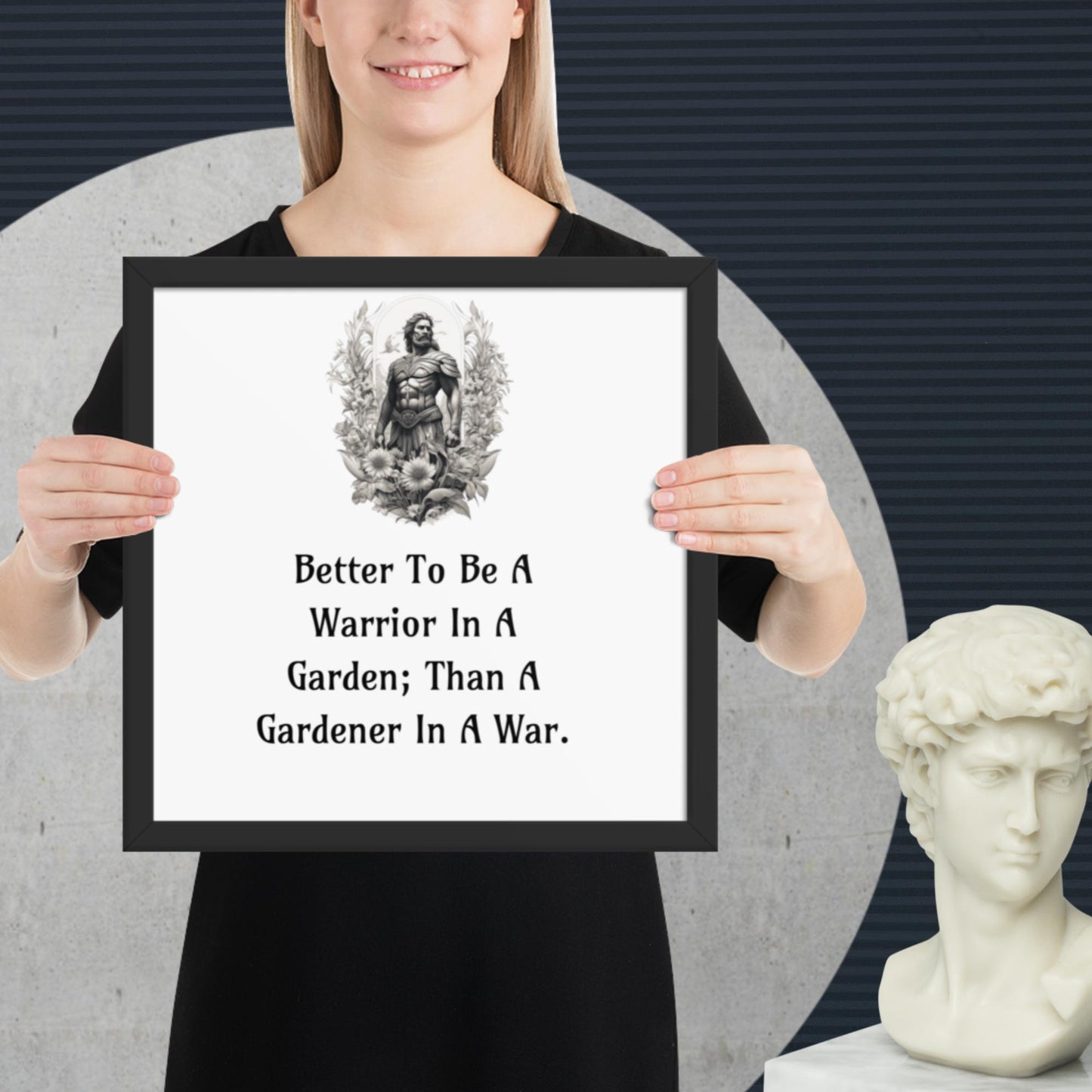 Stoic Philosophy Quote Poster | Inspirational Poster | Framed Poster | Self Improvement | Quotes | Warrior Gardener