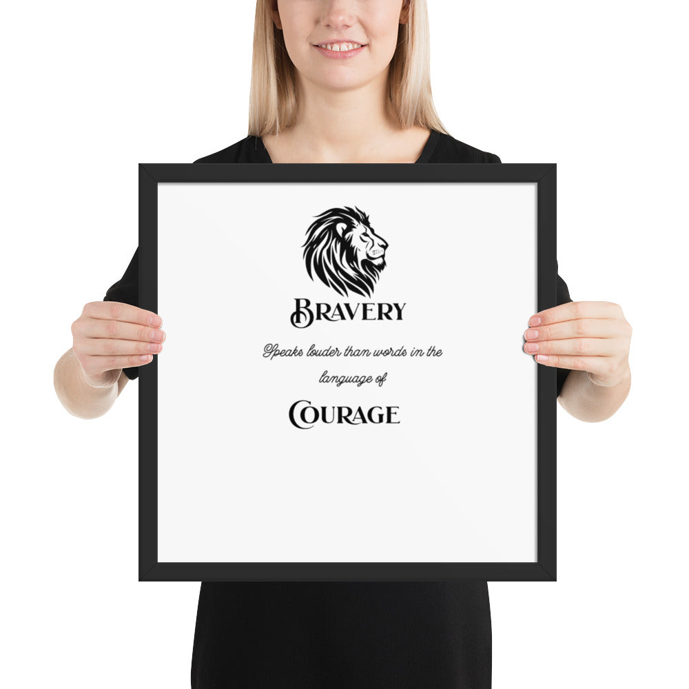 Stoic Philosophy Quote | Framed Wall Art | Inspirational Poster  | Framed Poster | Life Lessons | Self Improvement | Quotes | The Brave Lion