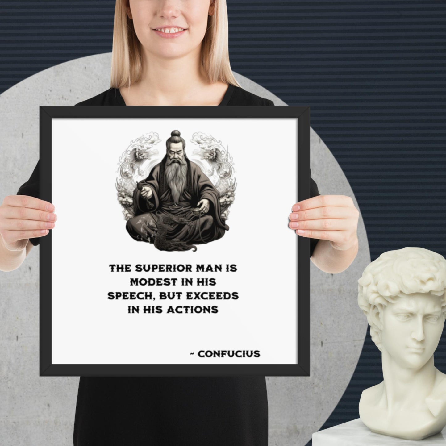 Stoic Philosophy Quote | Framed Wall Art | Inspirational Poster | Framed Poster |  Motto | Self Improvement | Daily Quotes | Superior Man