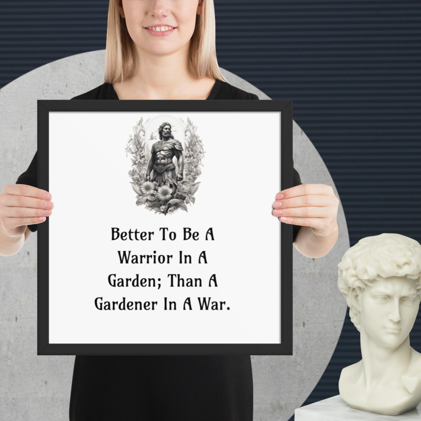 Stoic Philosophy Quote Poster | Inspirational Poster | Framed Poster | Self Improvement | Quotes | Warrior Gardener