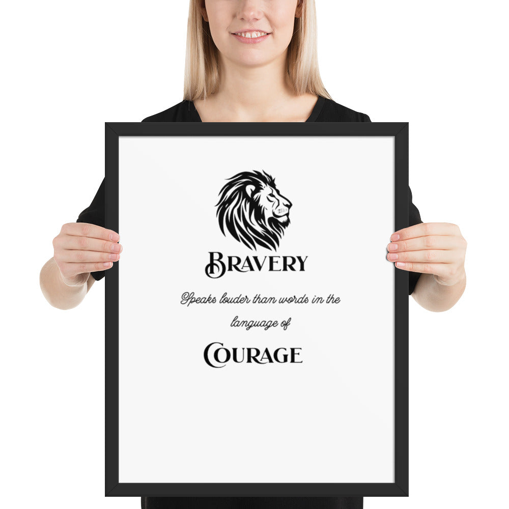 Stoic Philosophy Quote | Framed Wall Art | Inspirational Poster  | Framed Poster | Life Lessons | Self Improvement | Quotes | The Brave Lion