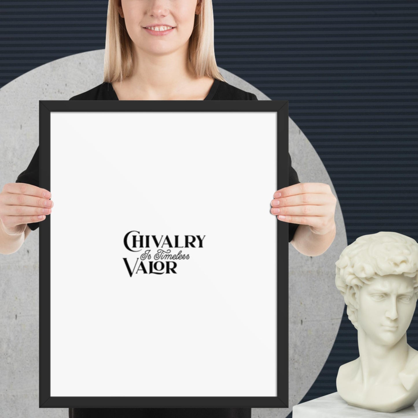 Stoic Philosophy Quote | Framed Wall Art | Inspirational Poster | Valor | Framed Poster |  Motto | Life Lessons | Self Improvement | Quotes