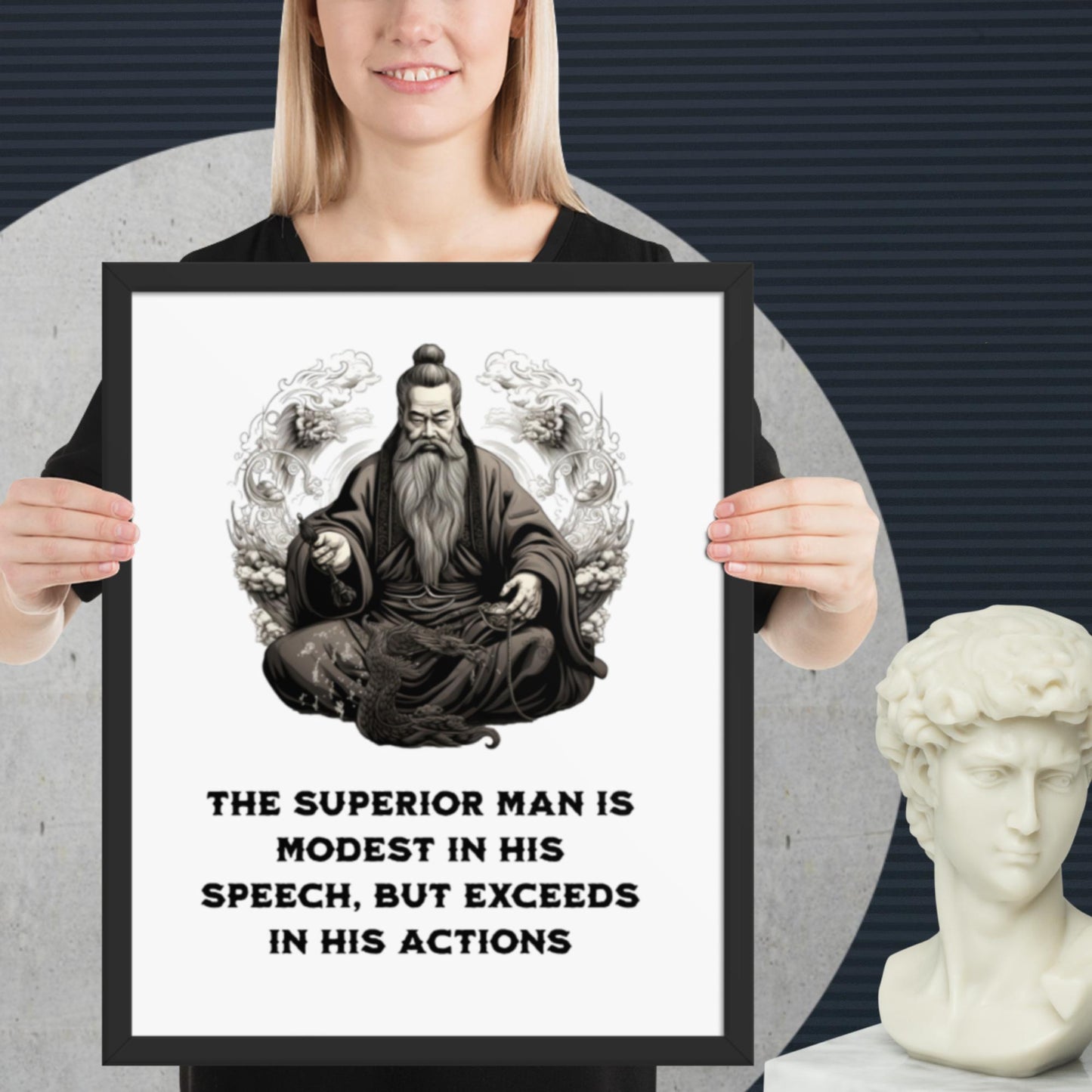 Stoic Philosophy Quote | Framed Wall Art | Inspirational Poster | Framed Poster |  Motto | Self Improvement | Daily Quotes | Superior Man