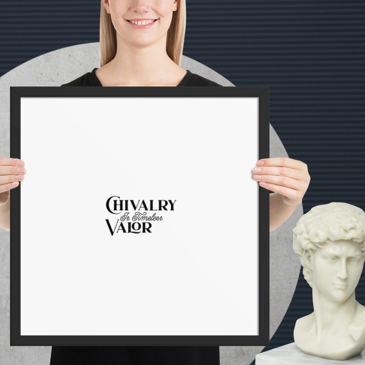 Stoic Philosophy Quote | Framed Wall Art | Inspirational Poster | Valor | Framed Poster |  Motto | Life Lessons | Self Improvement | Quotes