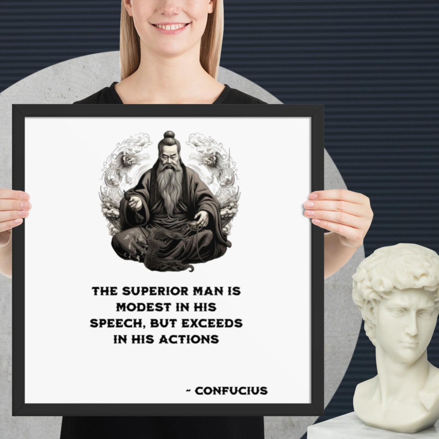 Stoic Philosophy Quote | Framed Wall Art | Inspirational Poster | Framed Poster |  Motto | Self Improvement | Daily Quotes | Superior Man