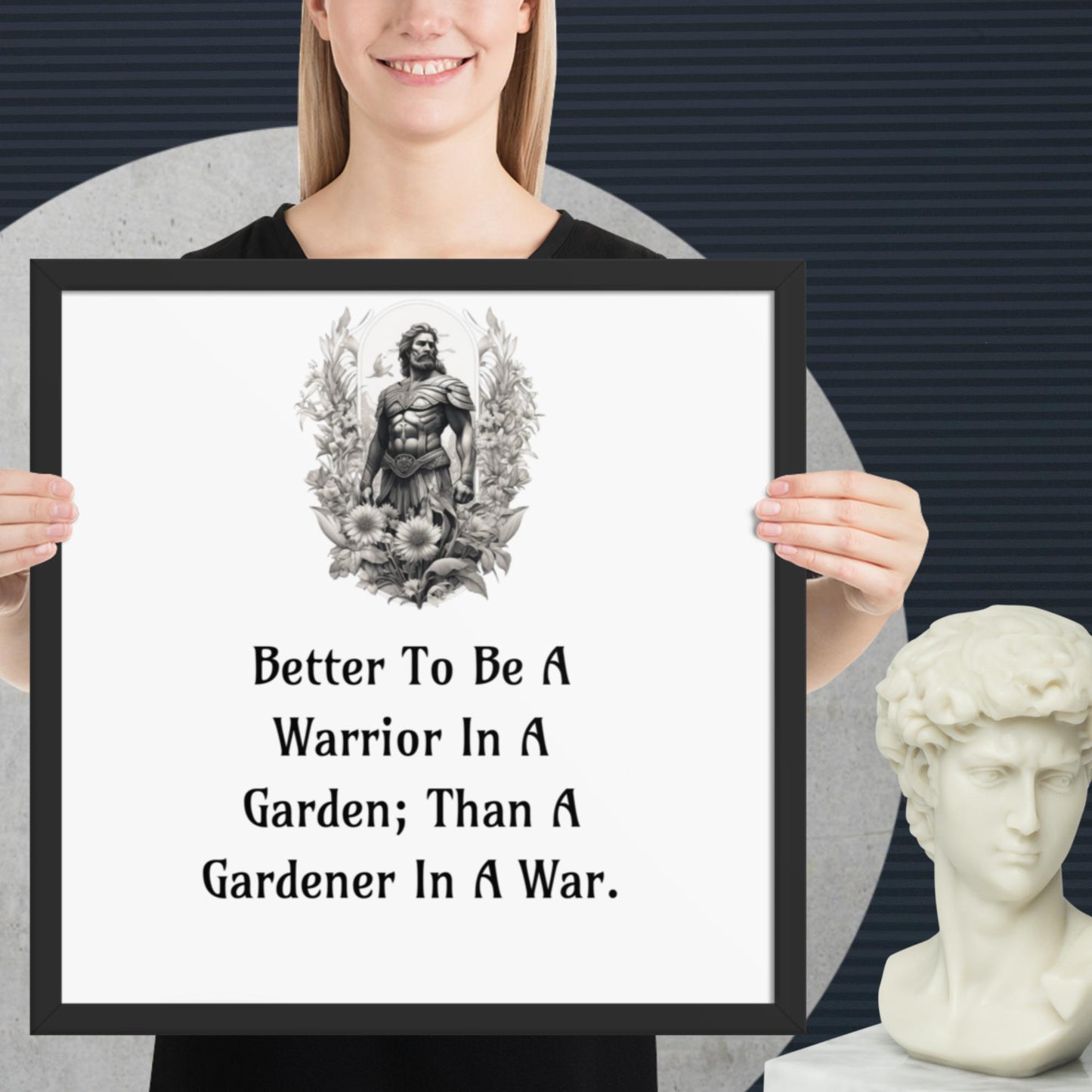 Stoic Philosophy Quote Poster | Inspirational Poster | Framed Poster | Self Improvement | Quotes | Warrior Gardener