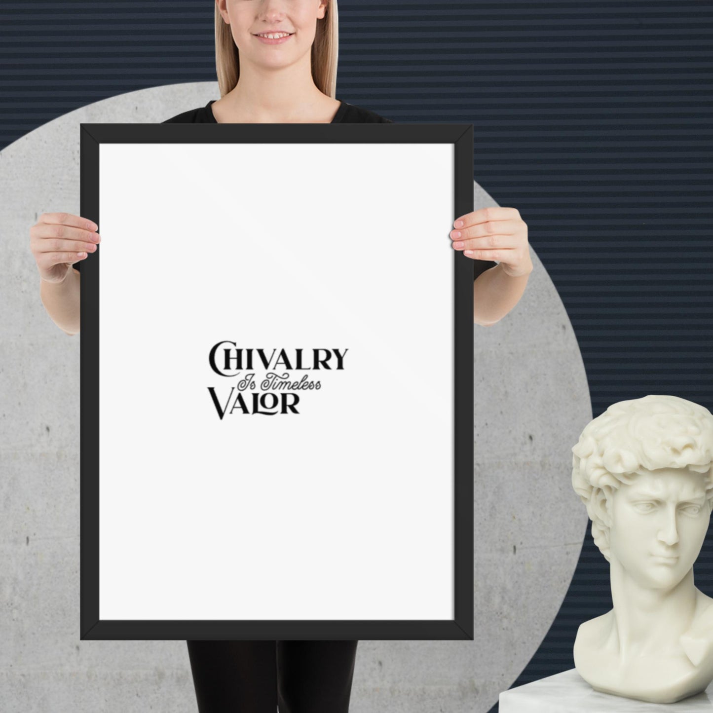 Stoic Philosophy Quote | Framed Wall Art | Inspirational Poster | Valor | Framed Poster |  Motto | Life Lessons | Self Improvement | Quotes