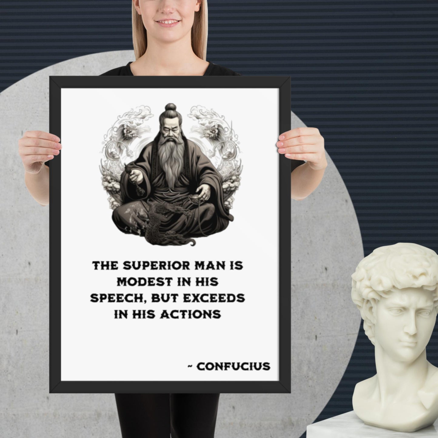 Stoic Philosophy Quote | Framed Wall Art | Inspirational Poster | Framed Poster |  Motto | Self Improvement | Daily Quotes | Superior Man