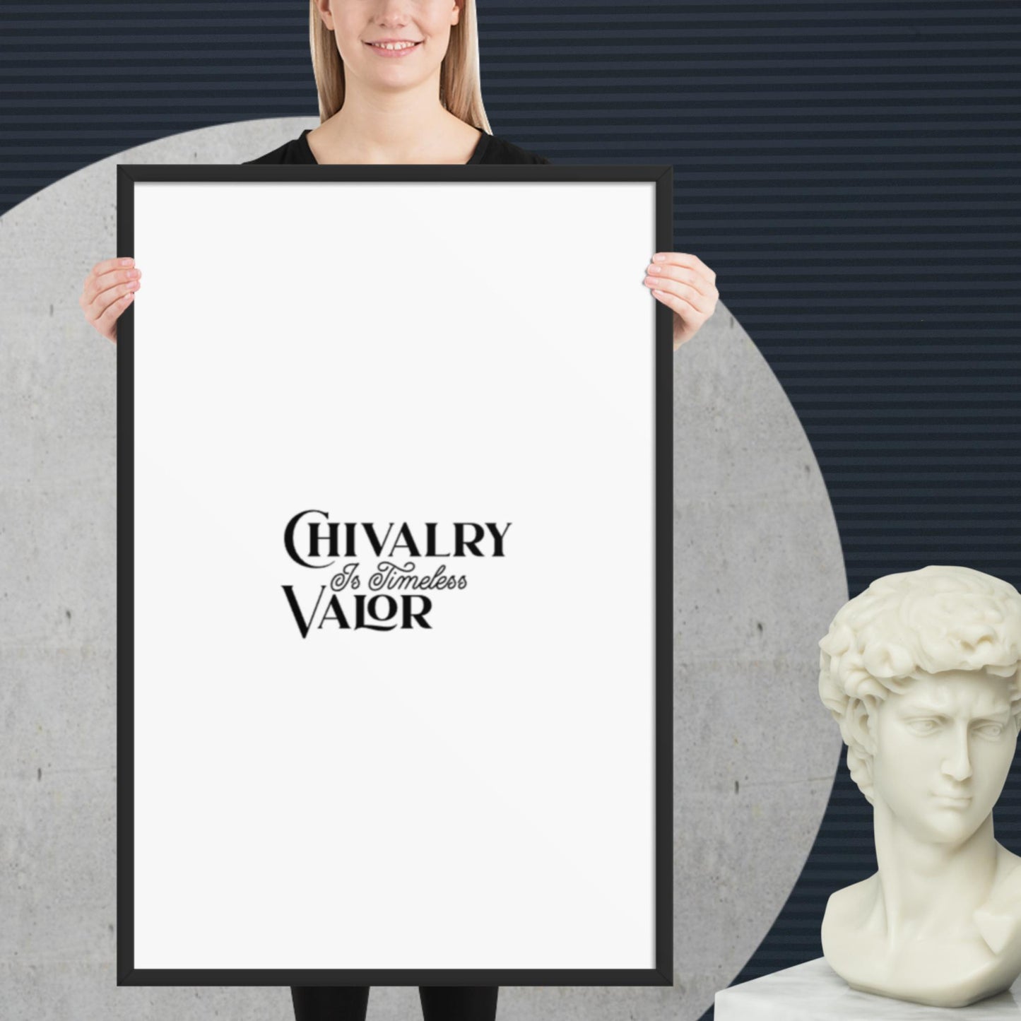 Stoic Philosophy Quote | Framed Wall Art | Inspirational Poster | Valor | Framed Poster |  Motto | Life Lessons | Self Improvement | Quotes