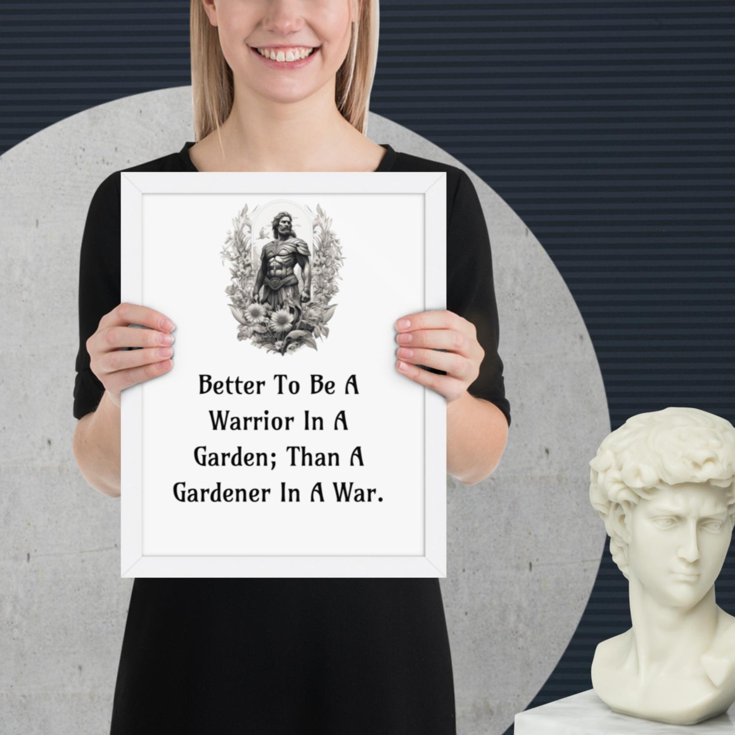 Stoic Philosophy Quote Poster | Inspirational Poster | Framed Poster | Self Improvement | Quotes | Warrior Gardener