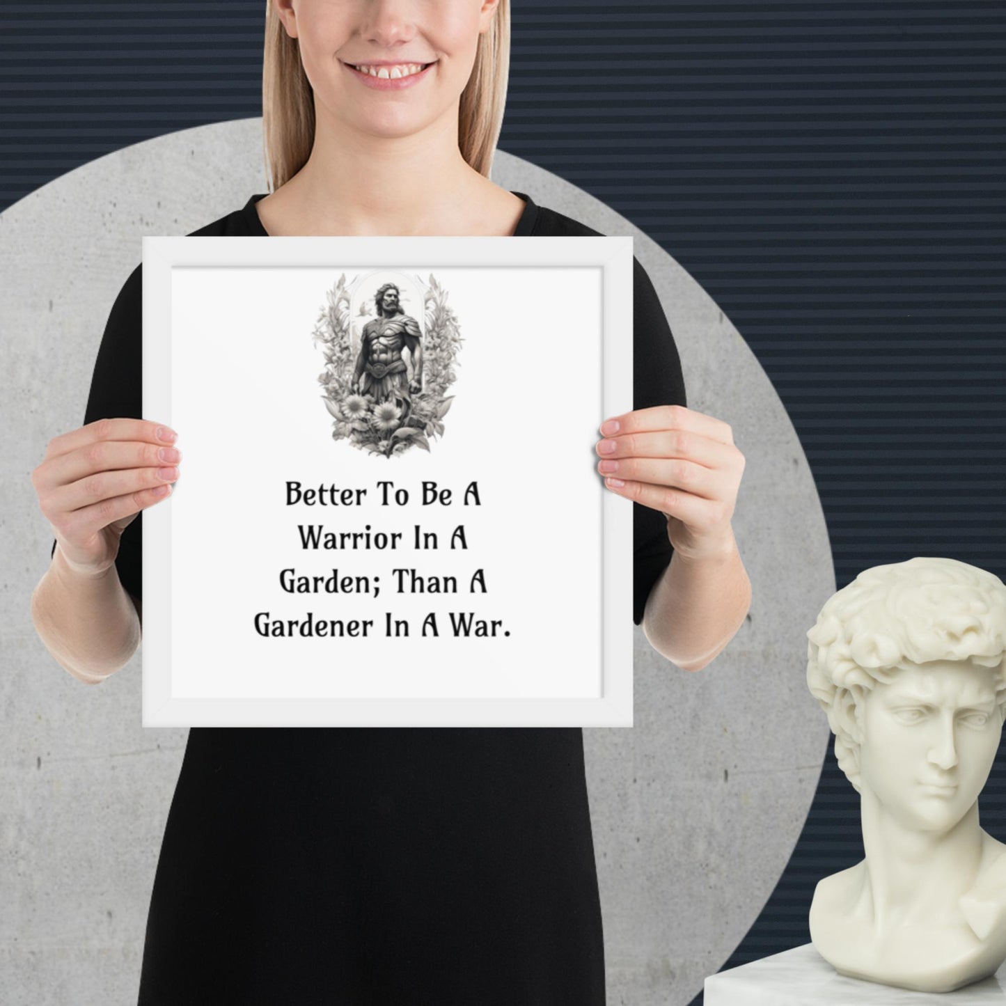 Stoic Philosophy Quote Poster | Inspirational Poster | Framed Poster | Self Improvement | Quotes | Warrior Gardener