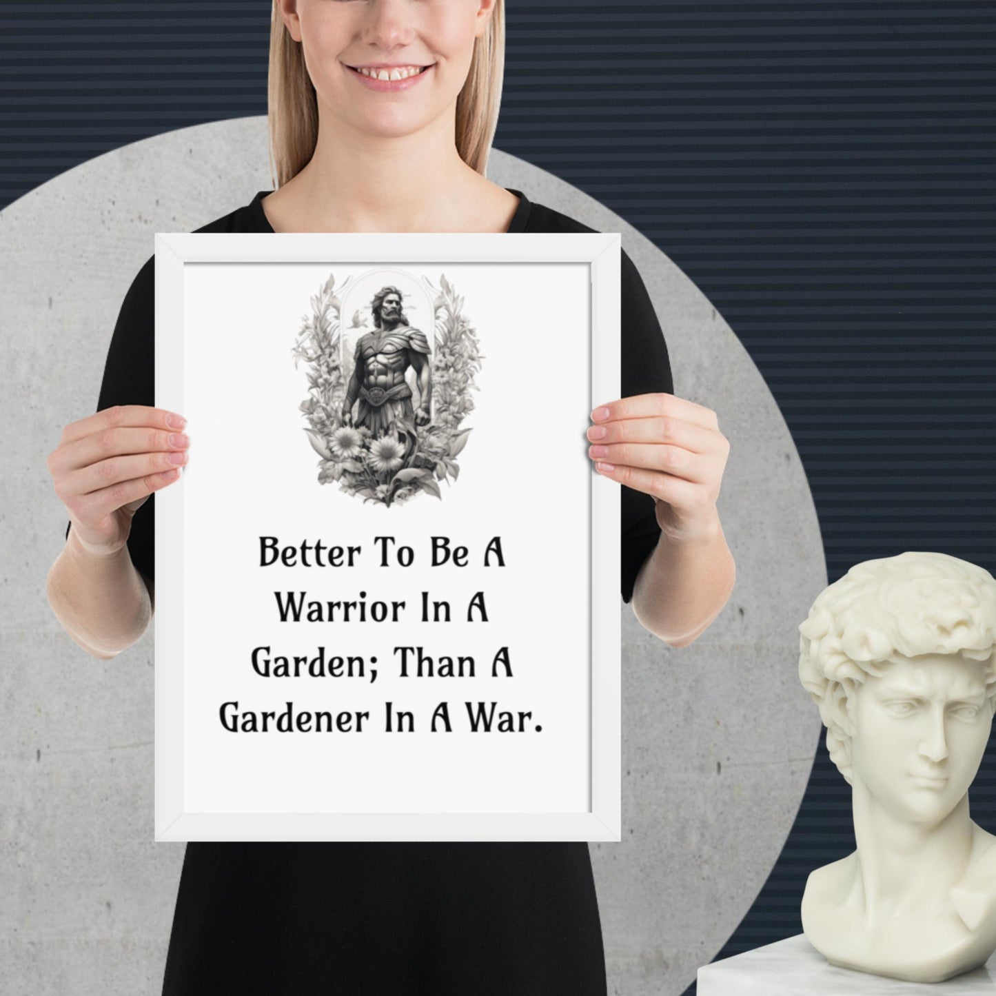 Stoic Philosophy Quote Poster | Inspirational Poster | Framed Poster | Self Improvement | Quotes | Warrior Gardener