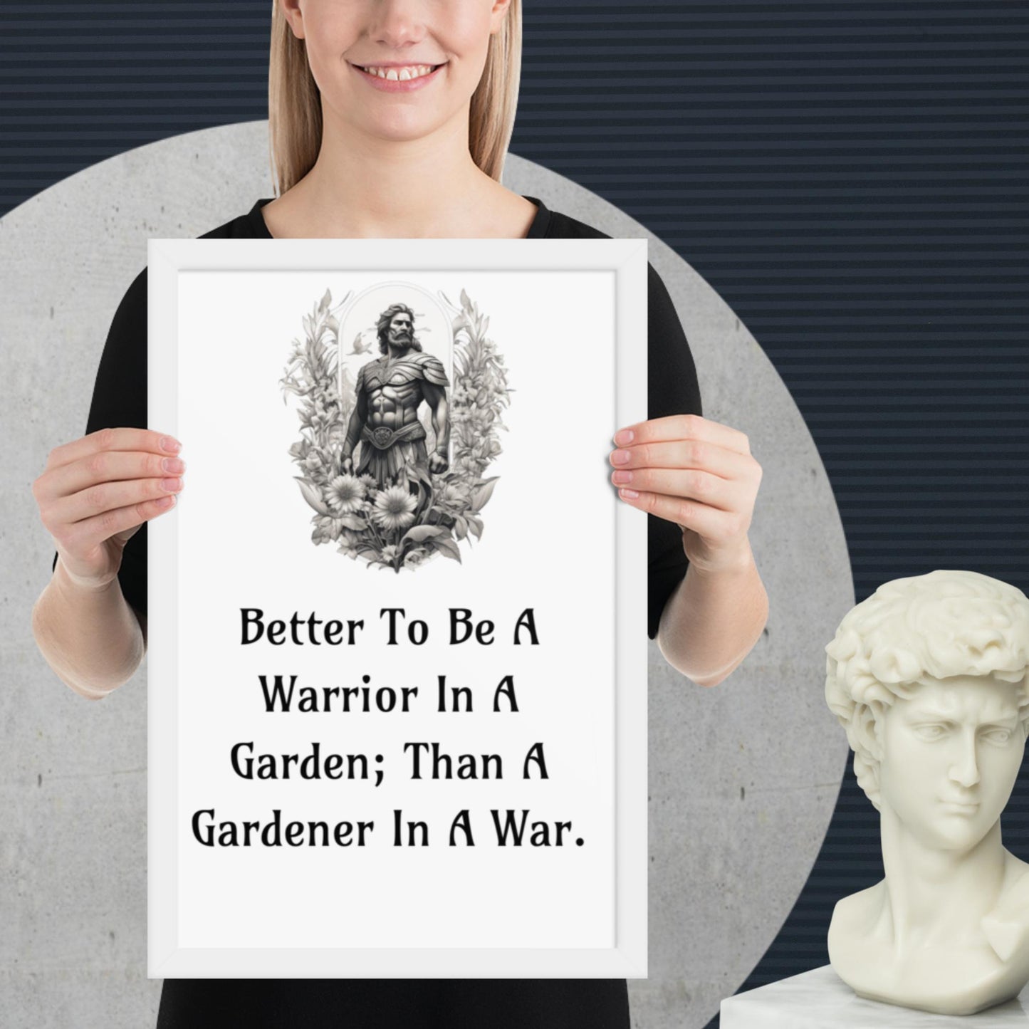 Stoic Philosophy Quote Poster | Inspirational Poster | Framed Poster | Self Improvement | Quotes | Warrior Gardener