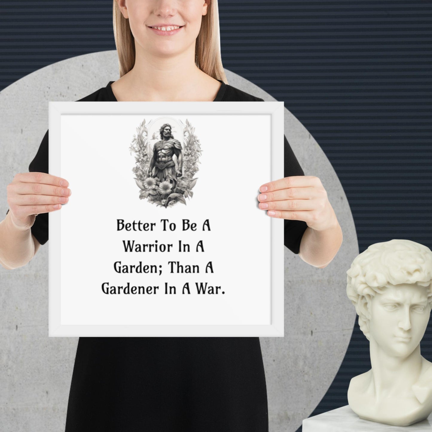 Stoic Philosophy Quote Poster | Inspirational Poster | Framed Poster | Self Improvement | Quotes | Warrior Gardener