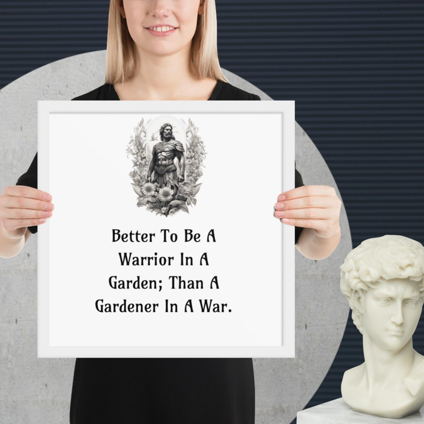 Stoic Philosophy Quote Poster | Inspirational Poster | Framed Poster | Self Improvement | Quotes | Warrior Gardener