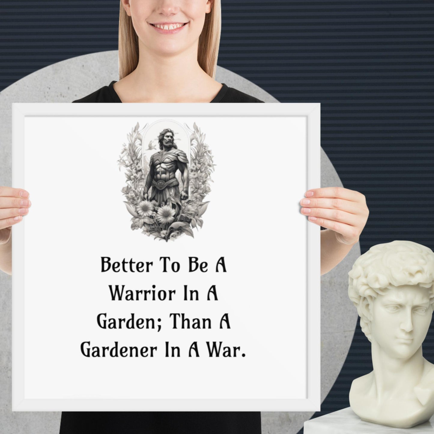 Stoic Philosophy Quote Poster | Inspirational Poster | Framed Poster | Self Improvement | Quotes | Warrior Gardener